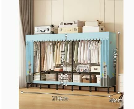 Popular foldable simple wardrobe (Polar Bear length 210*width 48*height 170CM)