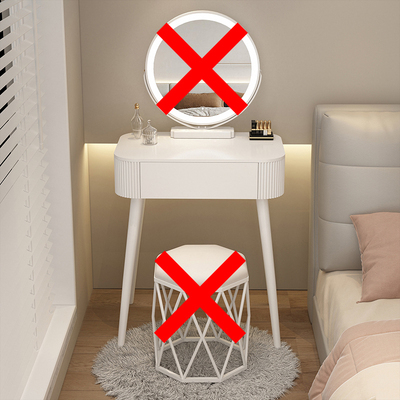 Hot recommended dressing table for bedroom, simple and modern small apartment dressing table (Q style 60 table, no mirror and no stool)