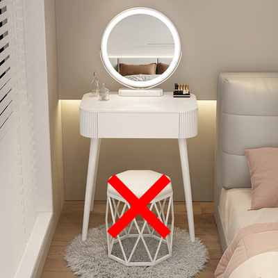 Popular dressing table bedroom simple modern small apartment dressing table (Q style 60 table + smart mirror without stool)