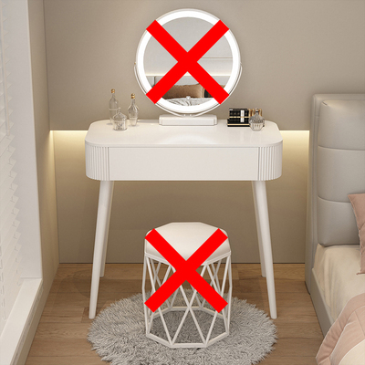 Hot recommended dressing table for bedroom, simple and modern small apartment dressing table (Q style 70 table, no mirror and no stool)