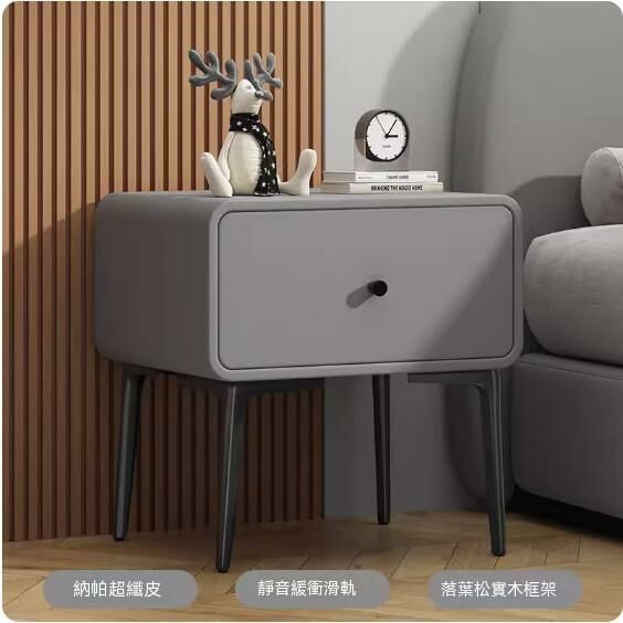 熱推實木床頭櫃（淺灰色）（尺寸：長40x寬40x高50cm）