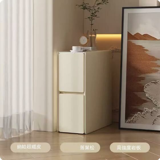 熱推奶油風實木床頭櫃（米白色）（尺寸：長30x寬40x高50cm）