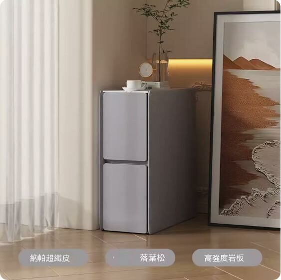 熱推奶油風實木床頭櫃（淺灰色）（尺寸：長30x寬40x高50cm）
