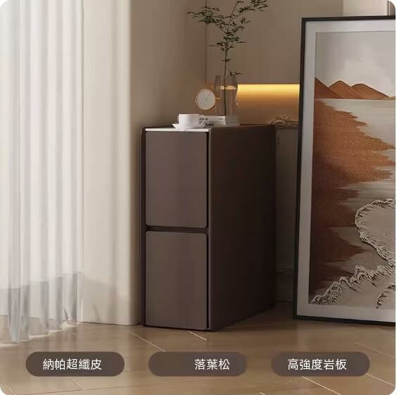 熱推奶油風實木床頭櫃（咖啡色）（尺寸：長30x寬40x高50cm）