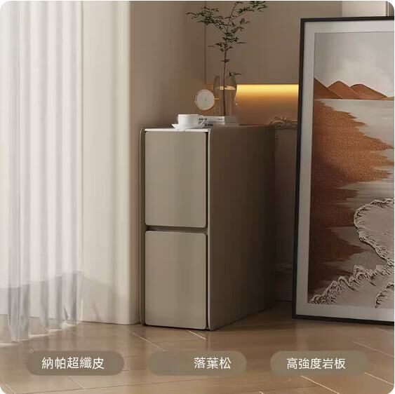 熱推奶油風實木床頭櫃（卡其色）（尺寸：長35x寬40x高50cm）