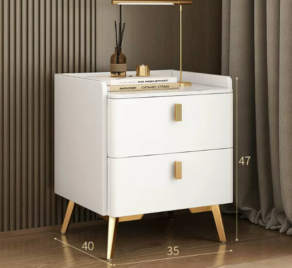 Hot style slate bedside table ([combine for more discounts] lacquered white 35cm)