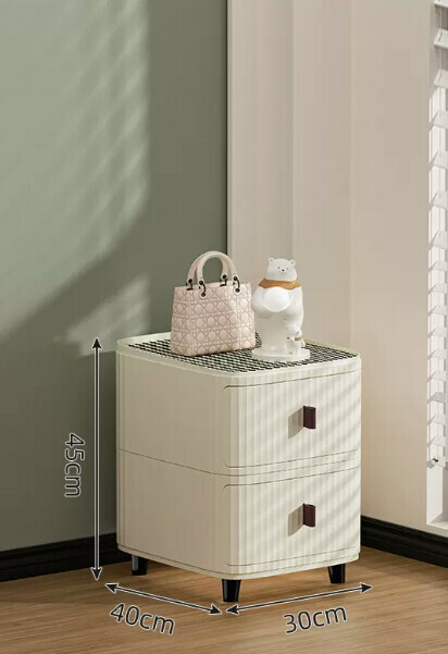 Popular Japanese style bedroom bedside table ([Small size two layers])