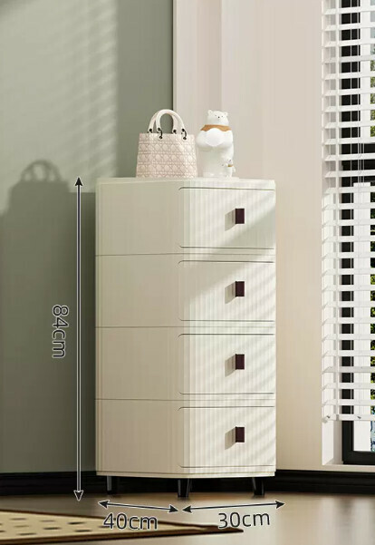 Popular Japanese style bedroom bedside table ([Small size four layers])