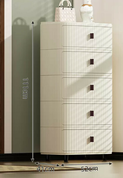 Popular Japanese style bedroom bedside table ([Large size five layers])