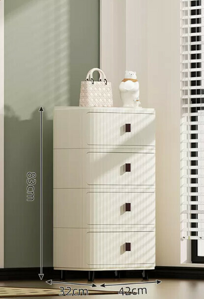 Popular Japanese style bedroom bedside table ([medium size four layers])