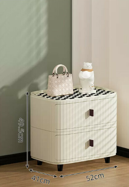 Popular Japanese style bedroom bedside table ([Large size two layers])