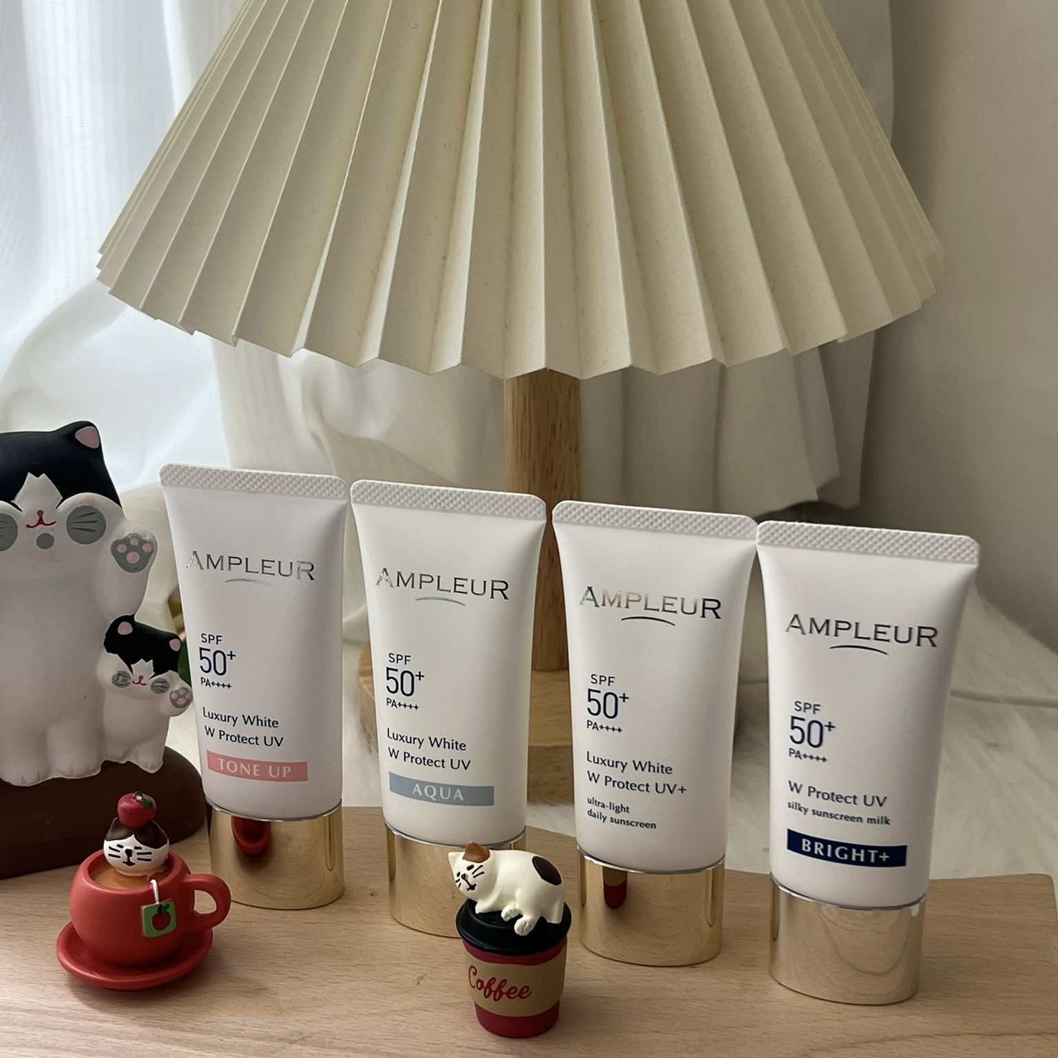 Ampleur -亮膚物理防曬乳 Luxury White W Protect UV SPF50+PA++++ 30g 透明/Tone-Up / Aqua /Bright+