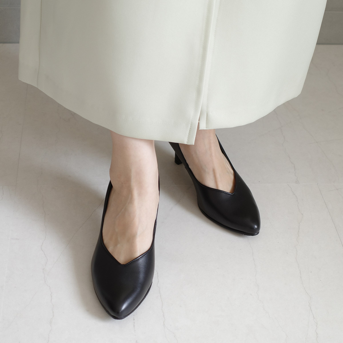 Ms. Jeune 日本真皮女用商務尖頭高跟鞋6公分