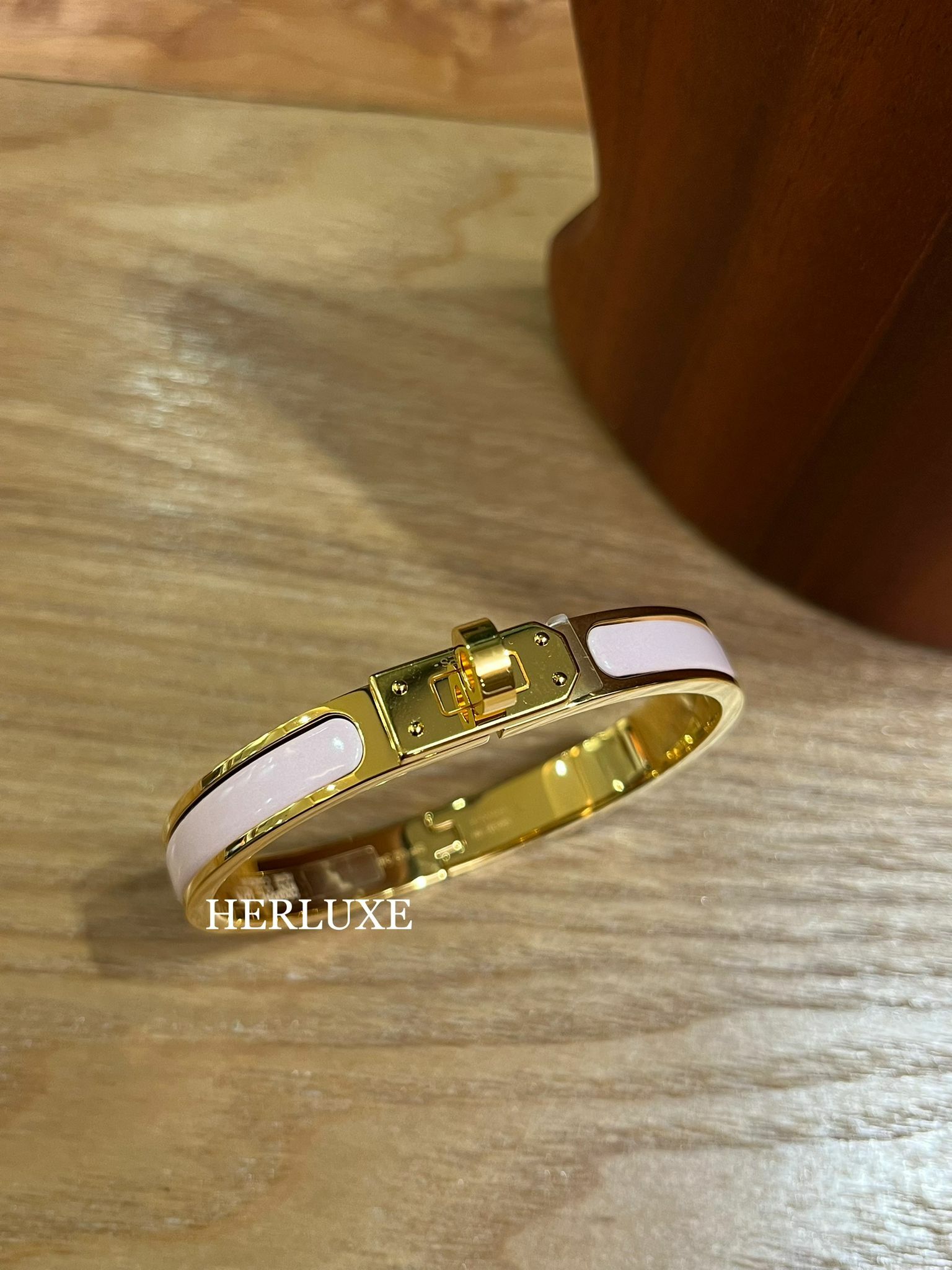 Mini clic kelly bracelet pm 1Z rose candeur CC