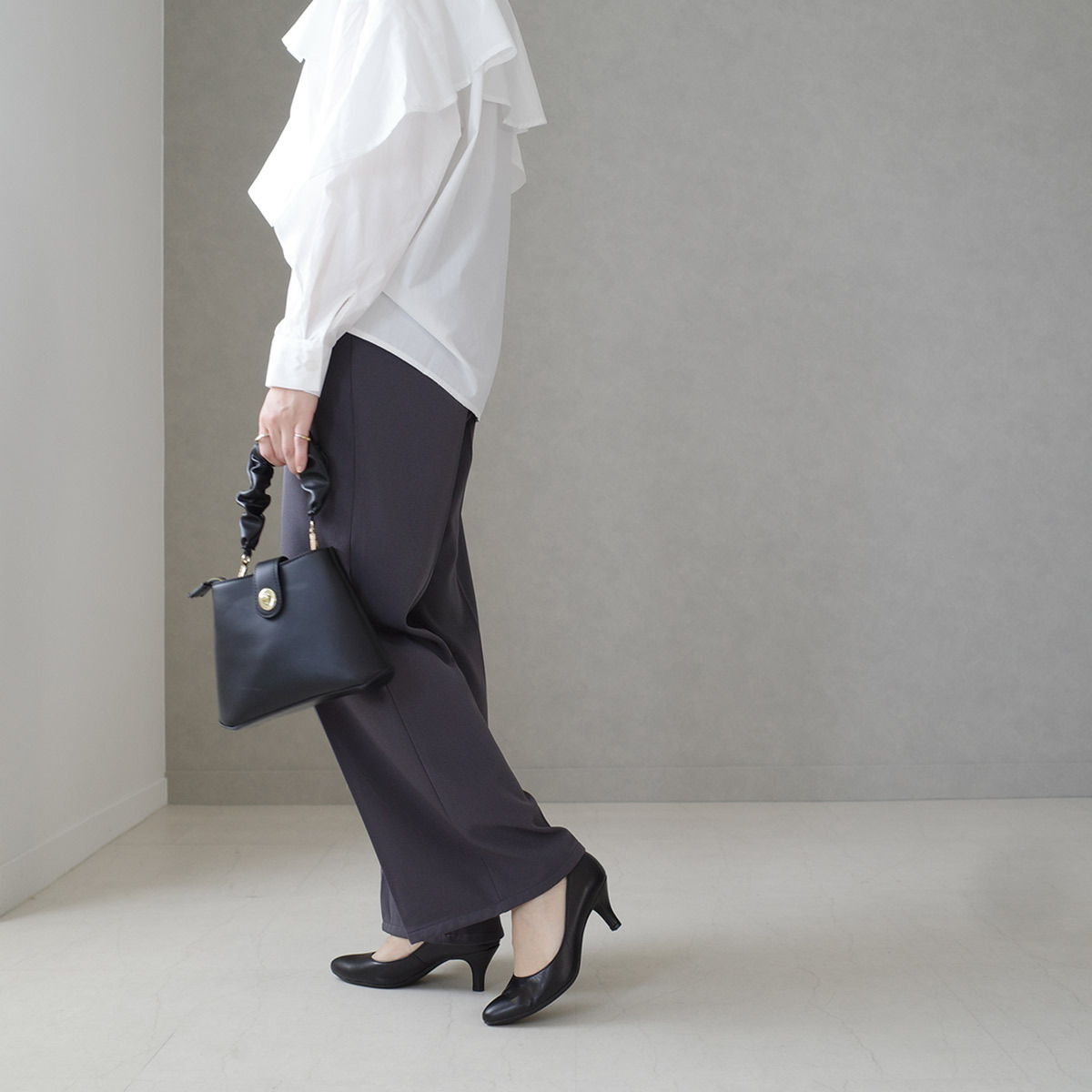 Point nine日本製真皮女用商務尖頭高跟鞋6公分