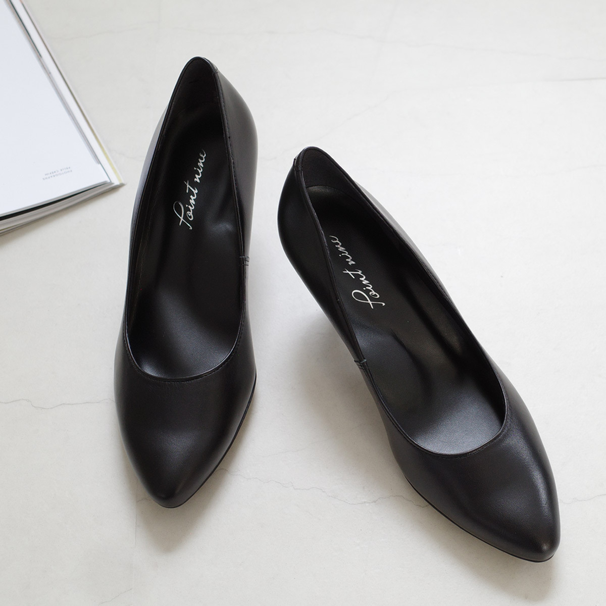 Point nine日本製真皮女用商務尖頭高跟鞋6公分