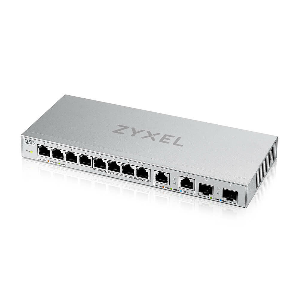 ZyXEL 合勤  ZYXEL XGS1010-12 B1 12埠Gigabit 無網管交換器 (含2.5G/SFP+介面)