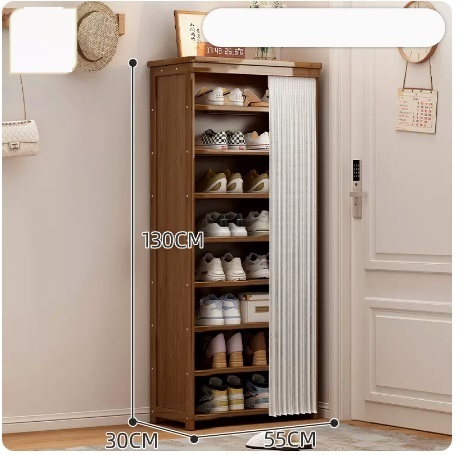 Hotly recommended large-capacity dust-proof shoe cabinet (9 layers of pearl white gauze curtain 130*30*55CM)