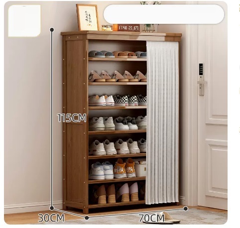 Hotly recommended large-capacity dust-proof shoe cabinet (8 layers of pearl white gauze curtain 115*30*70CM)