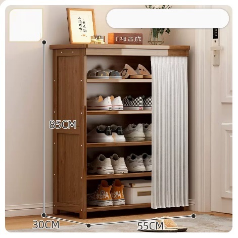 Hotly recommended large-capacity dust-proof shoe cabinet (6 layers of pearl white gauze curtain 85*30*55CM)