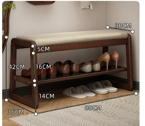 Hot Recommended Simple and Comfortable Small Shoe Rack (Pine Smoke Gray-80CM)