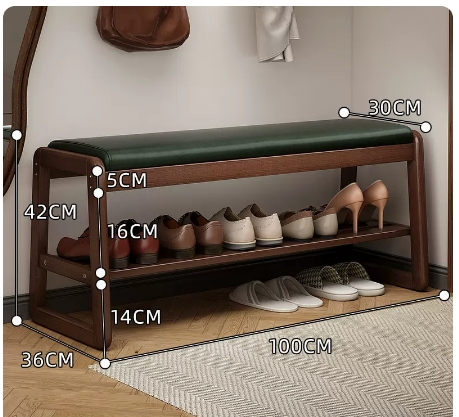 Hot recommendation: simple and comfortable small shoe rack (spruce green-80CM)