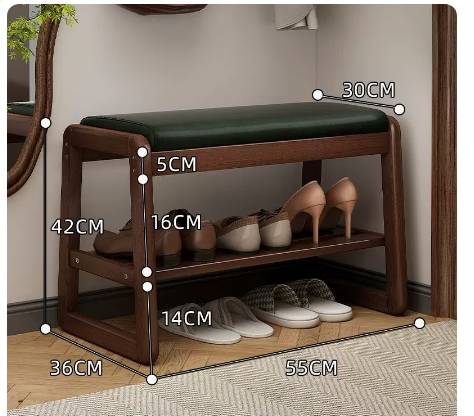 Hot recommendation: simple and comfortable small shoe rack (spruce green-55CM)