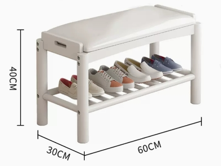 Hot recommendation: simple and comfortable small shoe rack (round rod style-white-60CM)