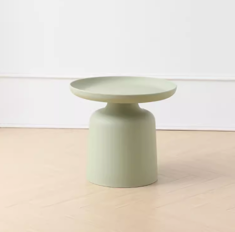 熱推簡約小巧圓形塑料茶几(抹茶綠/小號)(尺寸:50*45*33CM)