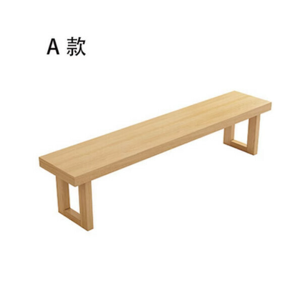 新款家用簡約實木長條凳（A款原木色）【長200cm*寬30cm*高45cm】