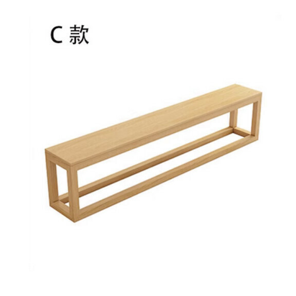 新款家用簡約實木長條凳（C款原木色）【長120cm*寬30cm*高45cm】