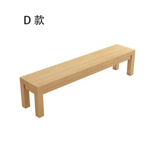 新款家用簡約實木長條凳（D款原木色）【長160cm*寬30cm*高45cm】