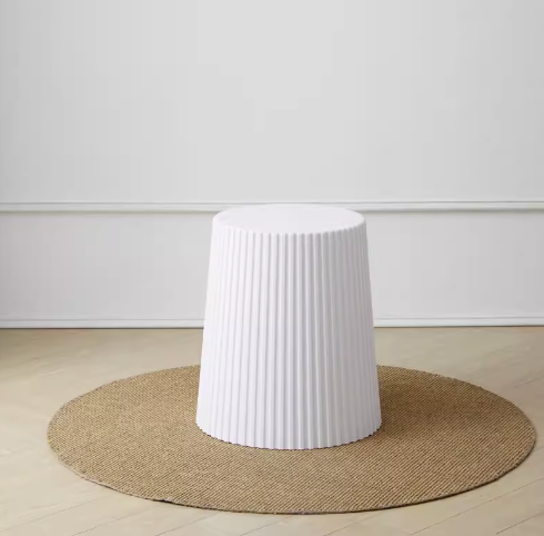 新款加厚可疊放塑料圓凳(白色)(尺寸:39*31*45CM)