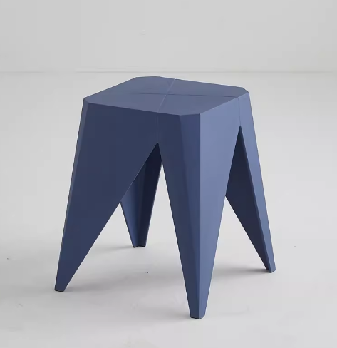 新款簡約加厚四方塑料凳子(藍色)(尺寸:38*44.5*30CM)