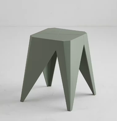 新款簡約加厚四方塑料凳子(綠色)(尺寸:38*44.5*30CM)