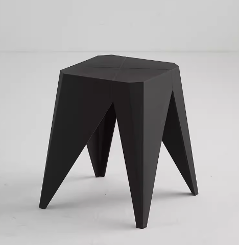 新款簡約加厚四方塑料凳子(黑色)(尺寸:38*44.5*30CM)