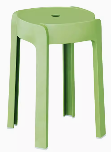 熱賣家用加厚塑料風車圓凳(抹茶綠)(尺寸:高46CM,坐寬30CM)