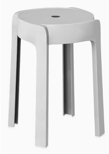熱賣家用加厚塑料風車圓凳(高級灰)(尺寸:高46CM,坐寬30CM)