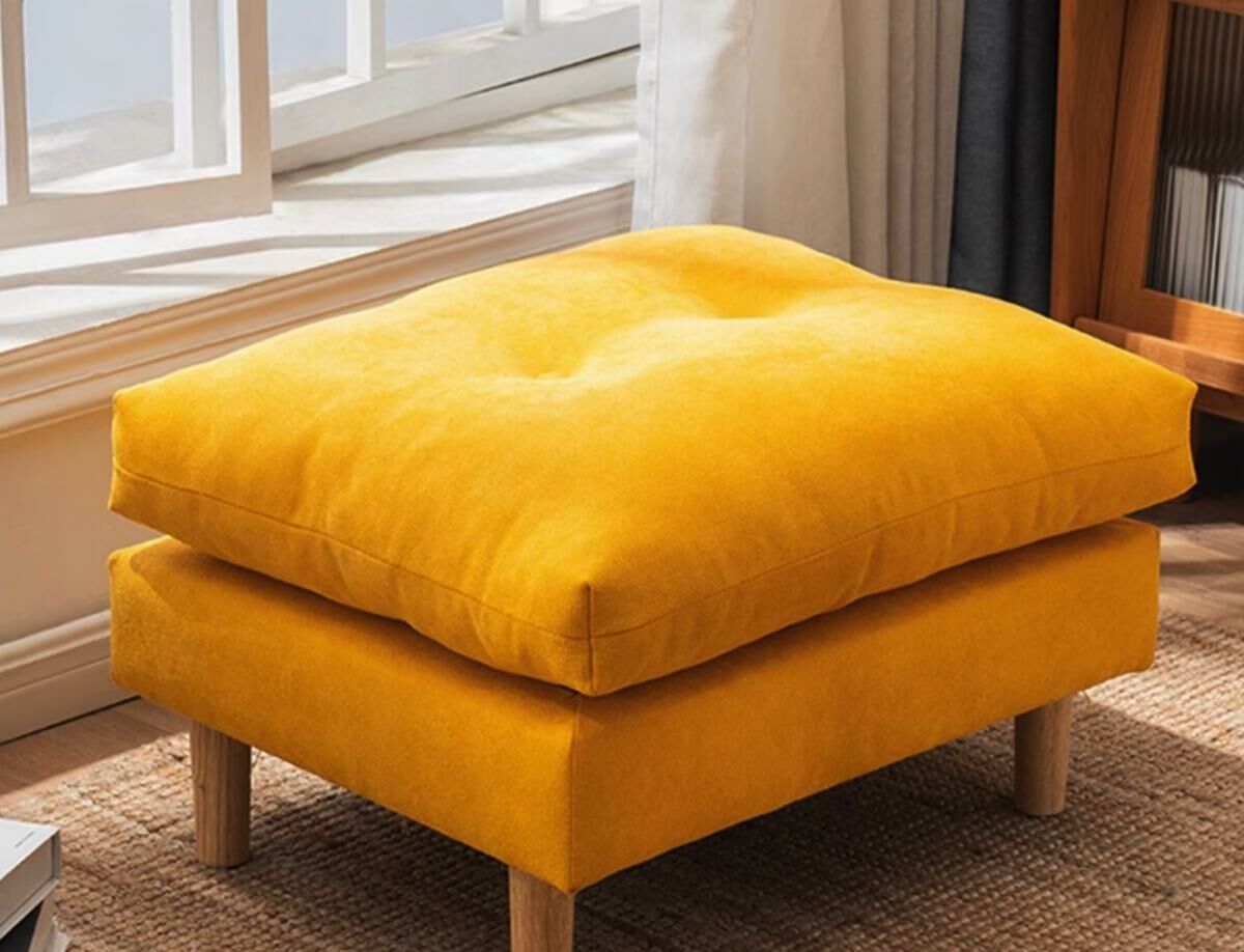 Hot Selling Sofa Small Stool Home Shoe Changing Stool (Yellow)