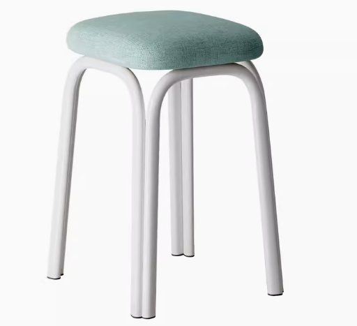熱賣加厚家用可摞疊塑料方凳(青色【軟包】)(尺寸:48*29*29*33*33CM)