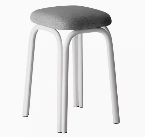 熱賣加厚家用可摞疊塑料方凳(灰色【軟包】)(尺寸:48*29*29*33*33CM)
