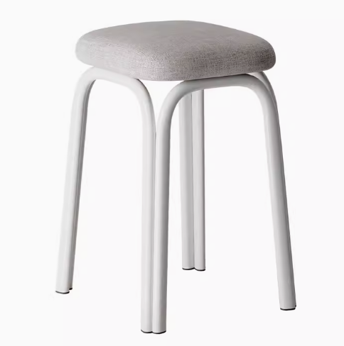 熱賣加厚家用可摞疊塑料方凳(卡其【軟包】)(尺寸:48*29*29*33*33CM)
