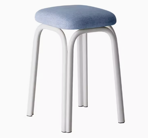 熱賣加厚家用可摞疊塑料方凳(藍色【軟包】)(尺寸:48*29*29*33*33CM)
