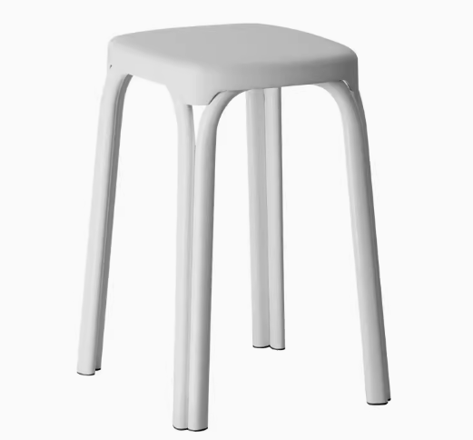 熱賣加厚家用可摞疊塑料方凳(白色PP)(尺寸:45*29*29*33*33CM)