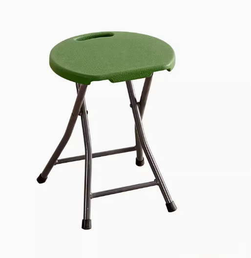 熱賣加厚塑料簡易折疊凳(深綠)(尺寸:展開高46CM,坐寬32*29CM)