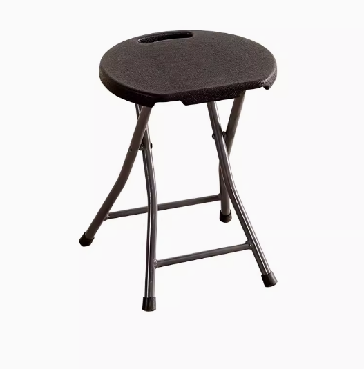 熱賣加厚塑料簡易折疊凳(黑色)(尺寸:展開高46CM,坐寬32*29CM)