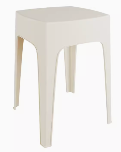 熱賣簡約加厚塑料疊凳(升級凳面/白色)(尺寸:47*28*28*33*33CM)