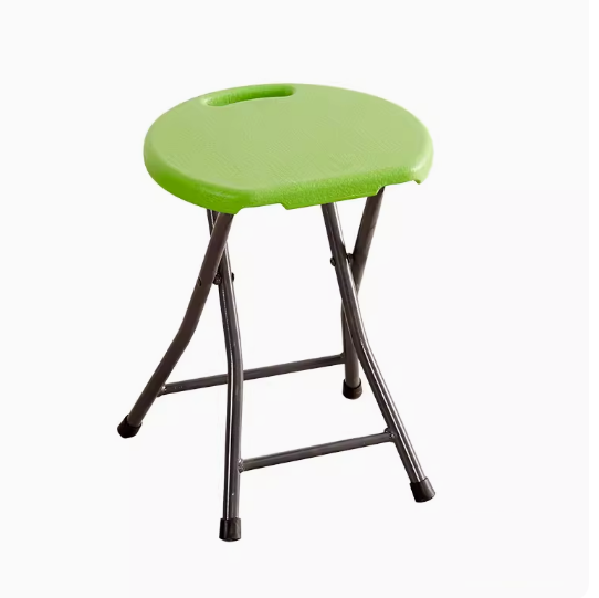 熱賣加厚塑料簡易折疊凳(淺綠)(尺寸:展開高46CM,坐寬32*29CM)