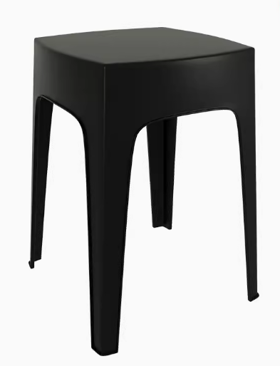 熱賣簡約加厚塑料疊凳(升級凳面/黑色)(尺寸:47*28*28*33*33CM)