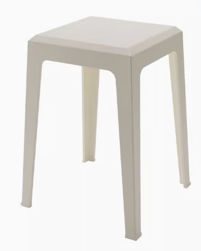 熱賣簡約加厚塑料疊凳(加固凳面/白色)(尺寸:47*28*28*33*33CM)
